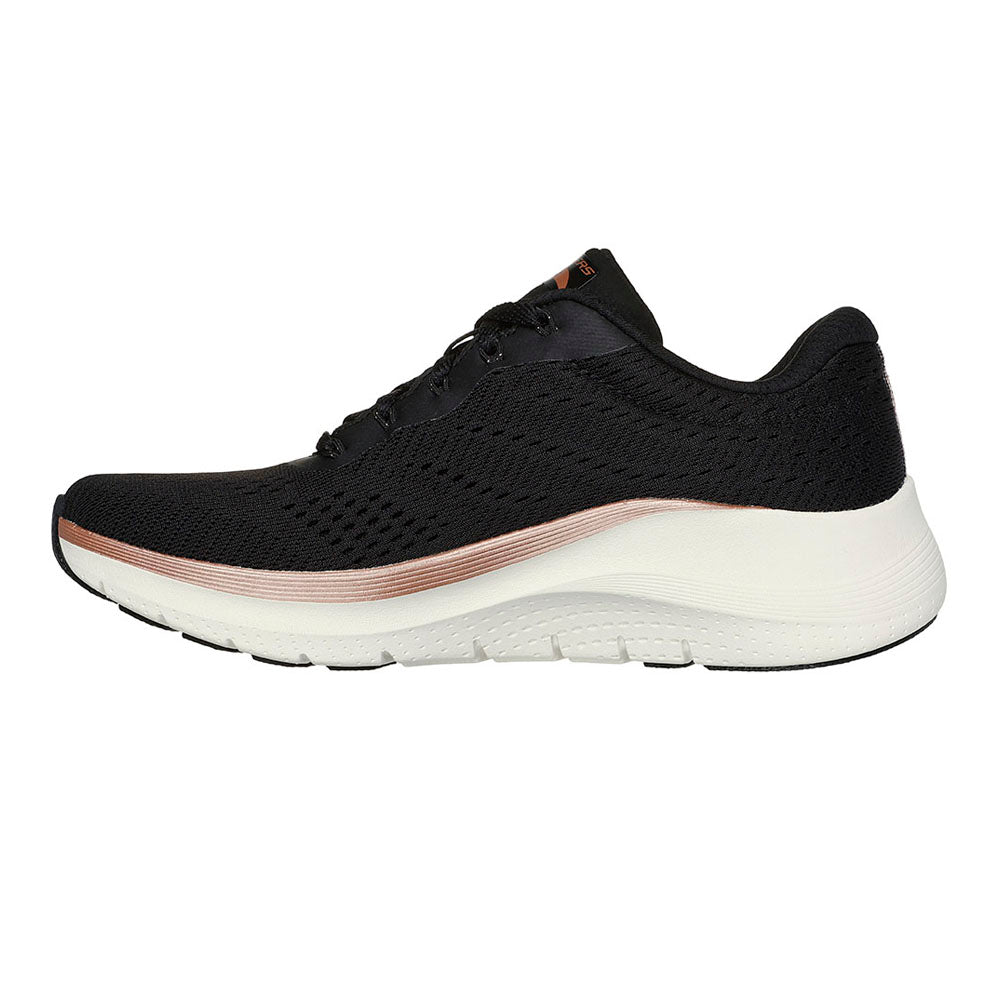 Black Rose Gold Skechers Get Connected Dames Sneakers Sport Arch