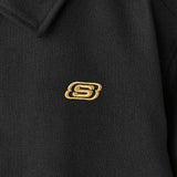 Skechers men's CNY Woven Quilted Jacket in Black Beauty for lifestyle wear