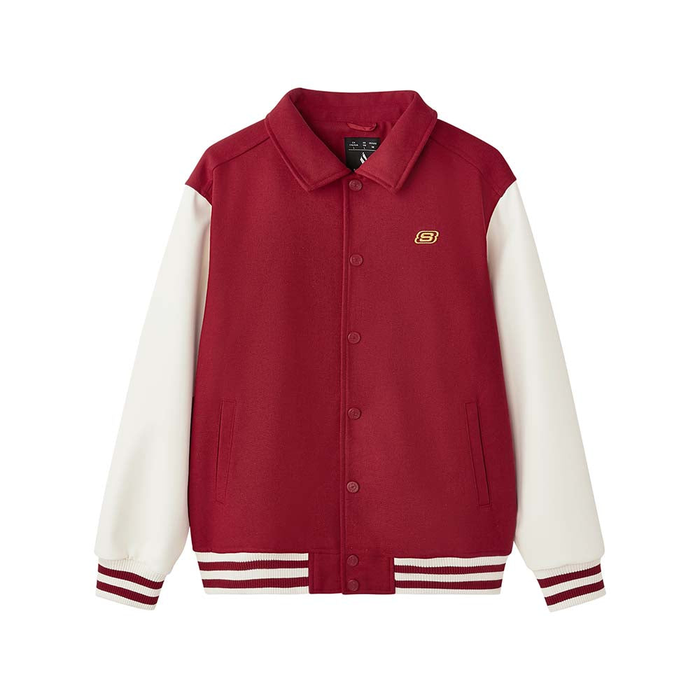 Skechers men's CNY Woven Quilted Jacket in Savvy Red for lifestyle wear