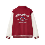 Skechers men's CNY Woven Quilted Jacket in Savvy Red for lifestyle wear