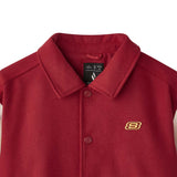 Skechers men's CNY Woven Quilted Jacket in Savvy Red for lifestyle wear