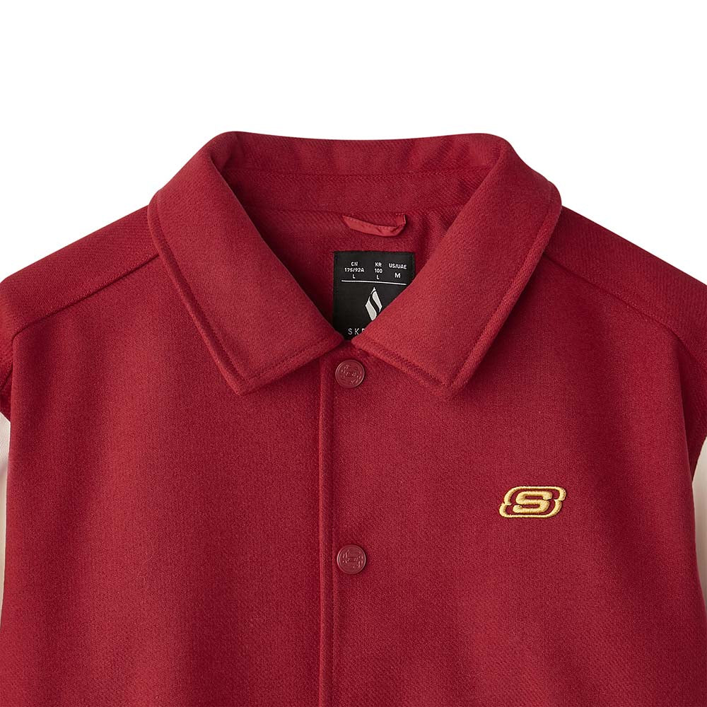 Skechers men's CNY Woven Quilted Jacket in Savvy Red for lifestyle wear