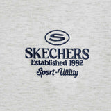 Skechers men's Sport-Utility Reversible Quilted Jacket in Light White/Gray for lifestyle wear