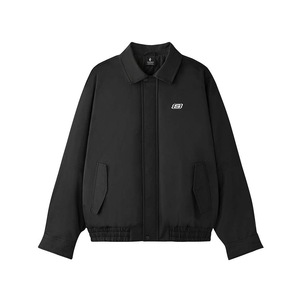 Skechers unisex CNY Woven Quilted Jacket in Black Beauty for lifestyle wear