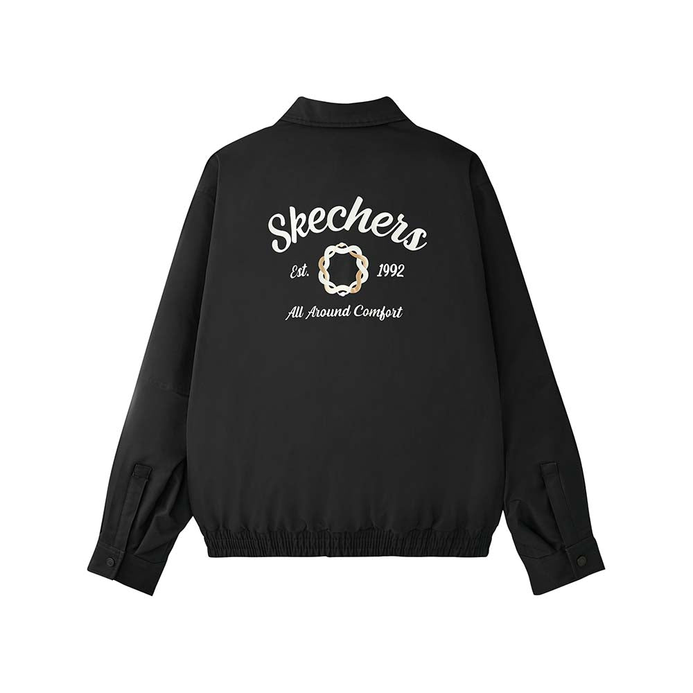Skechers unisex CNY Woven Quilted Jacket in Black Beauty for lifestyle wear