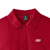 Skechers unisex CNY Woven Quilted Jacket in Savvy Red for lifestyle wear