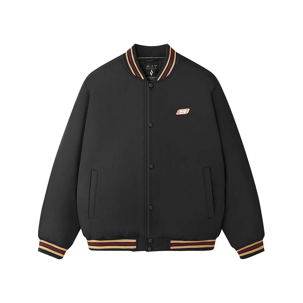 Skechers unisex CNY Woven Quilted Jacket in Black Beauty for lifestyle wear
