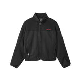 Skechers women's CNY Knit Quilted Jacket in Black Beauty for lifestyle wear
