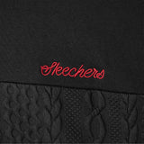 Skechers women's CNY Knit Quilted Jacket in Black Beauty for lifestyle wear