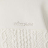 Skechers women's CNY Knit Quilted Jacket in Marshmallow for lifestyle wear