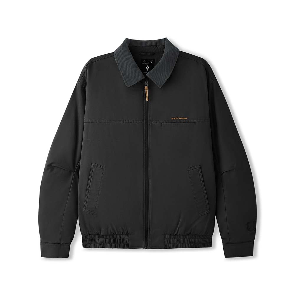 Skechers unisex CNY Woven Quilted Jacket in Black Beauty for lifestyle wear