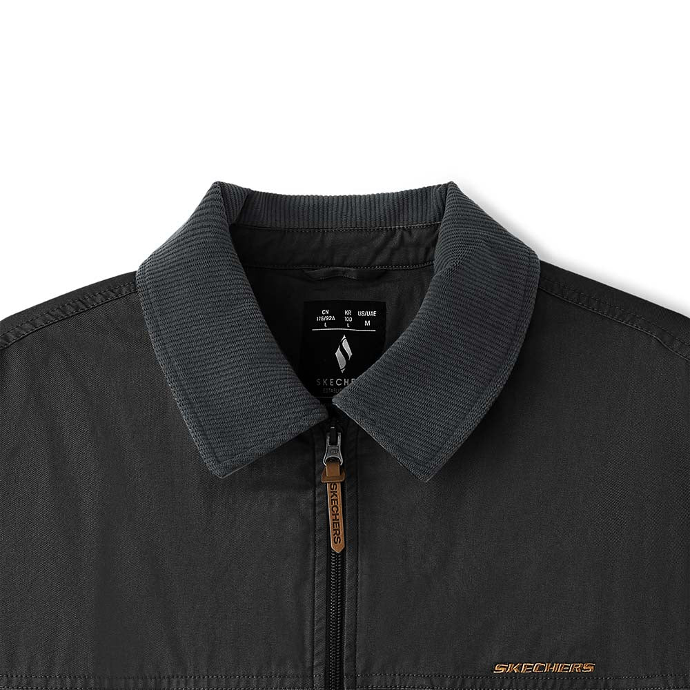Skechers unisex CNY Woven Quilted Jacket in Black Beauty for lifestyle wear