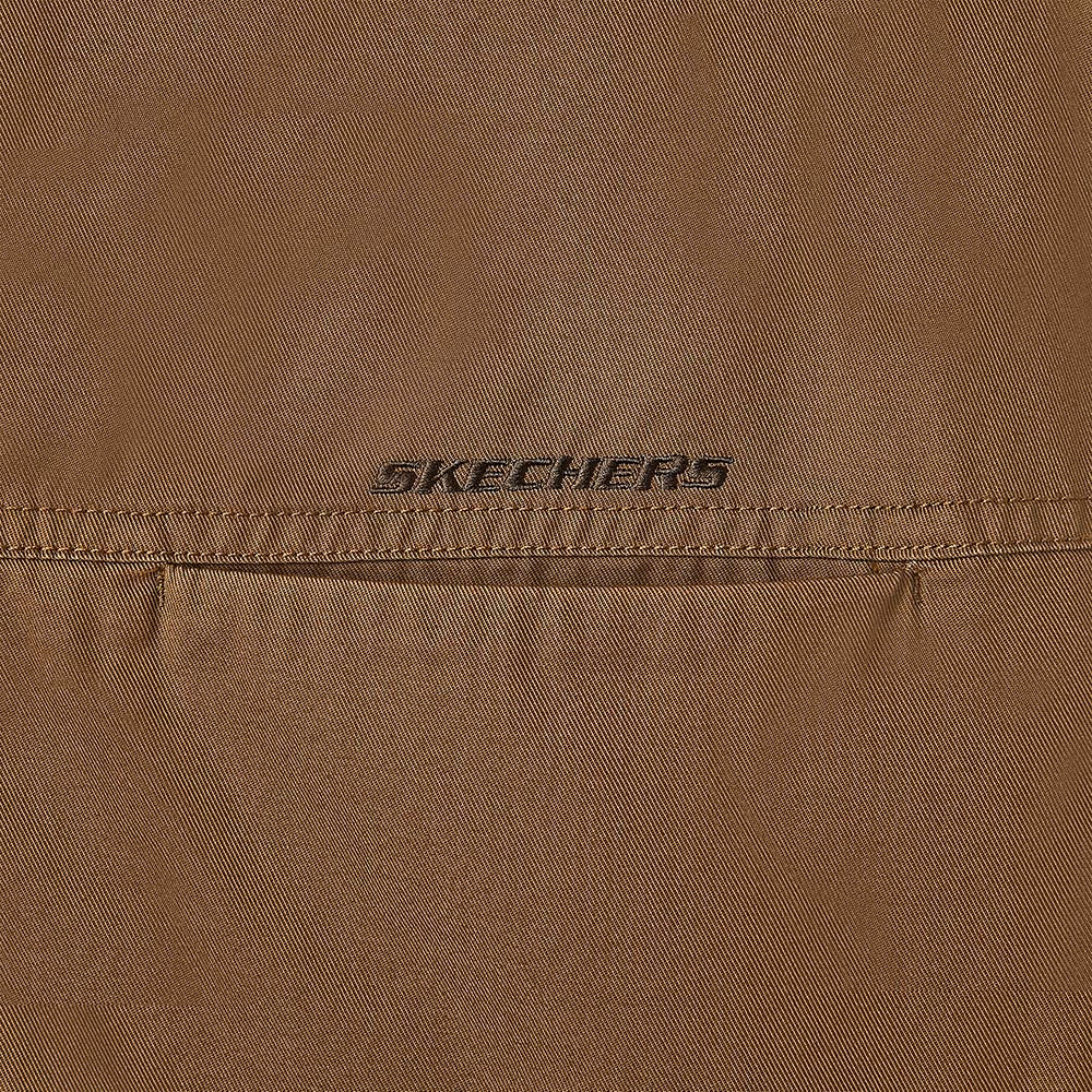 Skechers unisex CNY Woven Quilted Jacket in Chestnut Brown for lifestyle wear
