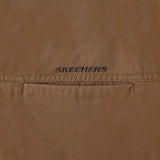 Skechers unisex CNY Woven Quilted Jacket in Chestnut Brown for lifestyle wear