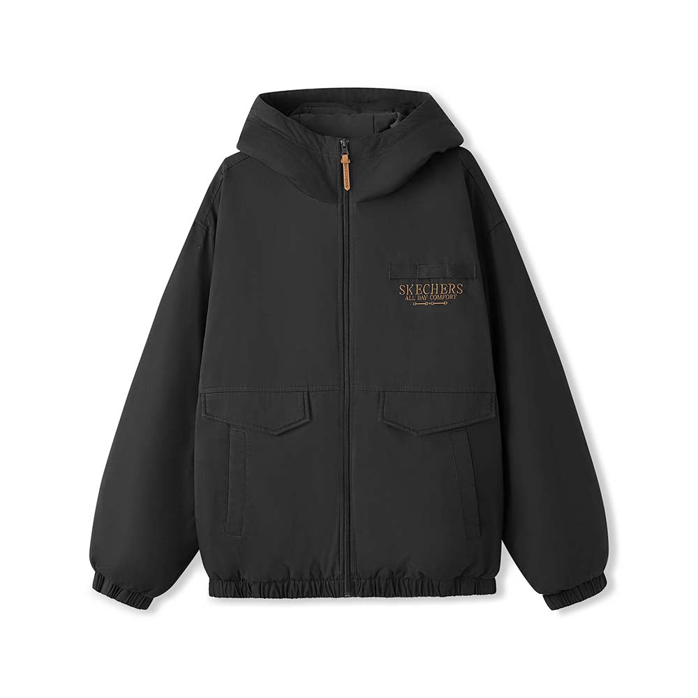 Skechers unisex CNY Woven Quilted Jacket in Black Beauty for lifestyle wear