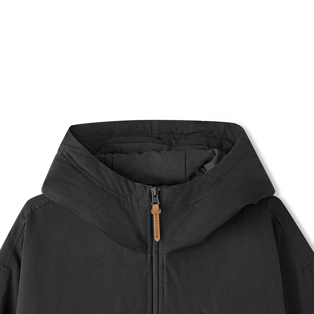 Skechers unisex CNY Woven Quilted Jacket in Black Beauty for lifestyle wear
