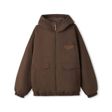 Skechers unisex CNY Woven Quilted Jacket in Dark Caramel Brown for lifestyle wear