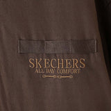 Skechers unisex CNY Woven Quilted Jacket in Dark Caramel Brown for lifestyle wear