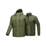Skechers men's Go Trail 3 in 1 Jacket in Kalamata Green for outdoor performance wear