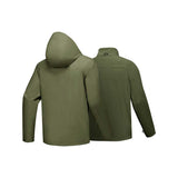 Skechers men's Go Trail 3 in 1 Jacket in Kalamata Green for outdoor performance wear