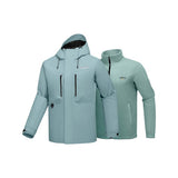 Skechers men's Go Trail 3 in 1 Jacket in Lead Green for outdoor performance wear