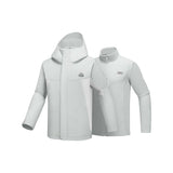 Skechers men's Go Trail 3 in 1 Jacket in Lunar Rock for outdoor performance wear