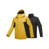 Skechers men's Go Trail 3 in 1 Jacket in Warm Golden Yellow for outdoor performance wear