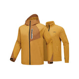 Skechers men's Go Trail 3 in 1 Jacket in Oak Brown for outdoor performance wear