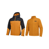 Skechers men's Go Trail 3 in 1 Jacket in Oak Brown for outdoor performance wear