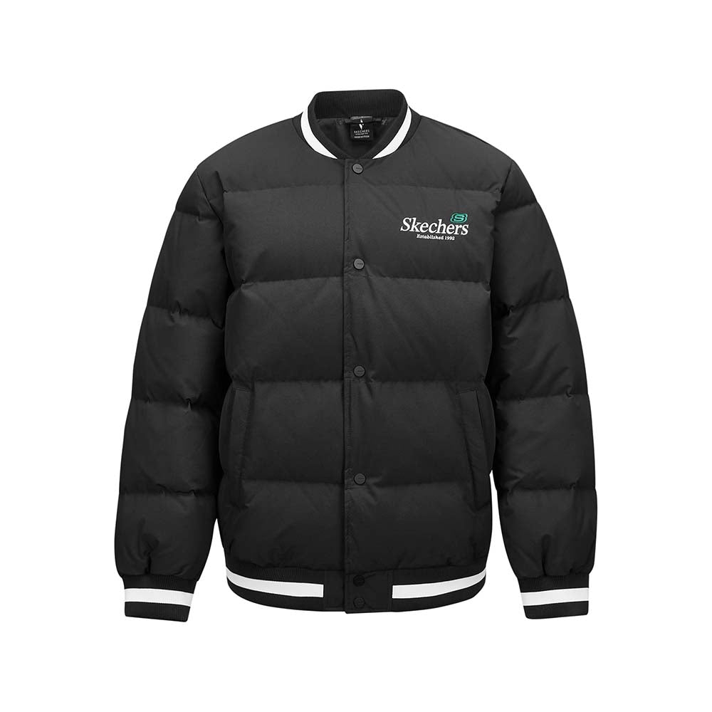 Skechers unisex Sport-Utility Woven Down Jacket in Black Beauty for lifestyle wear