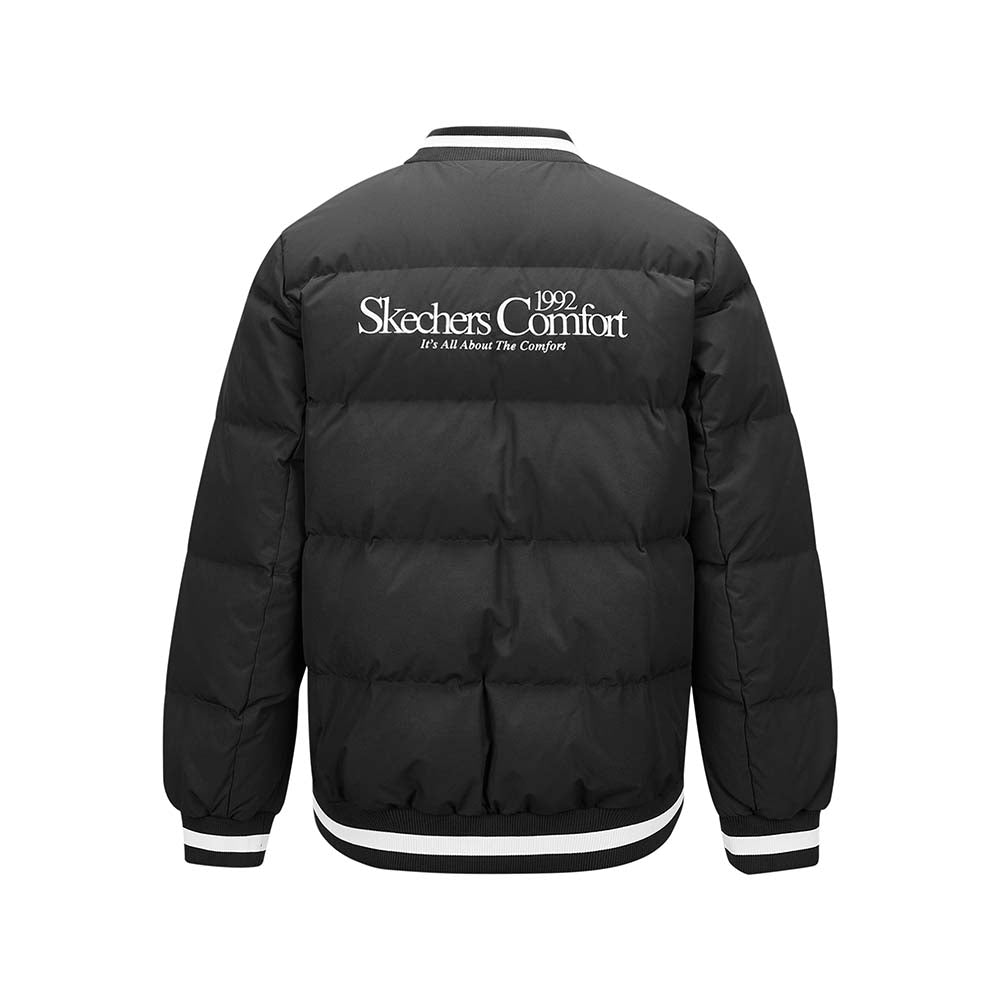 Skechers unisex Sport-Utility Woven Down Jacket in Black Beauty for lifestyle wear