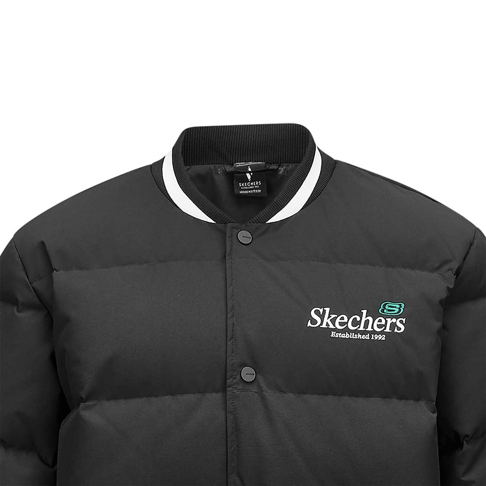 Skechers unisex Sport-Utility Woven Down Jacket in Black Beauty for lifestyle wear