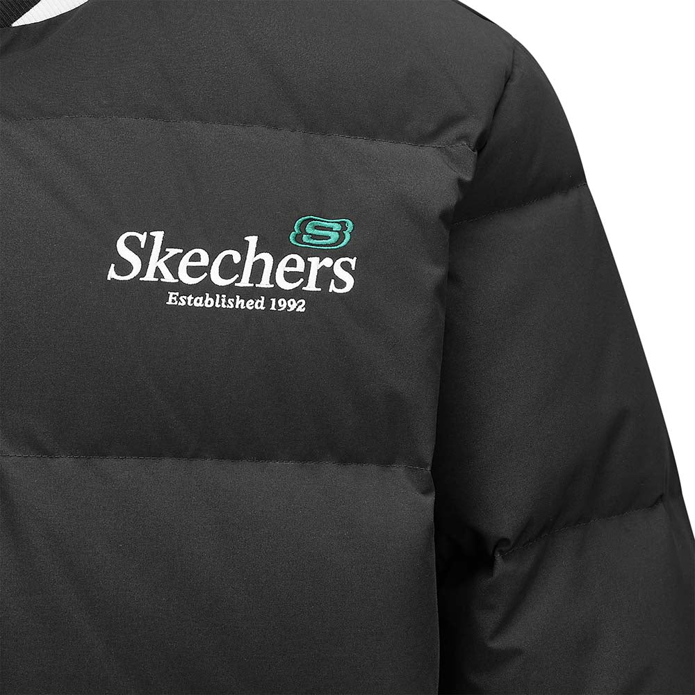 Skechers unisex Sport-Utility Woven Down Jacket in Black Beauty for lifestyle wear