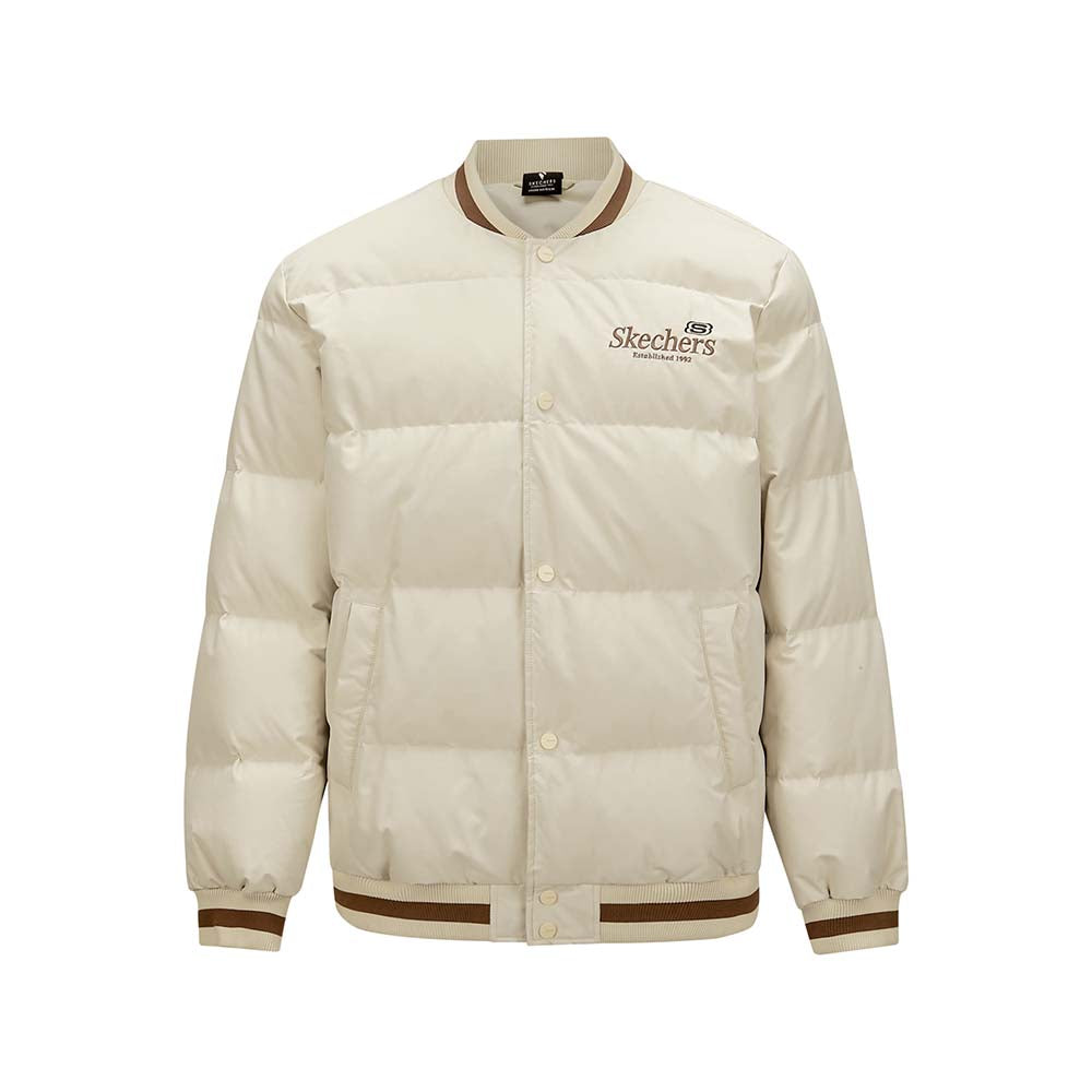 Skechers unisex Sport-Utility Woven Down Jacket in Peyote for lifestyle wear