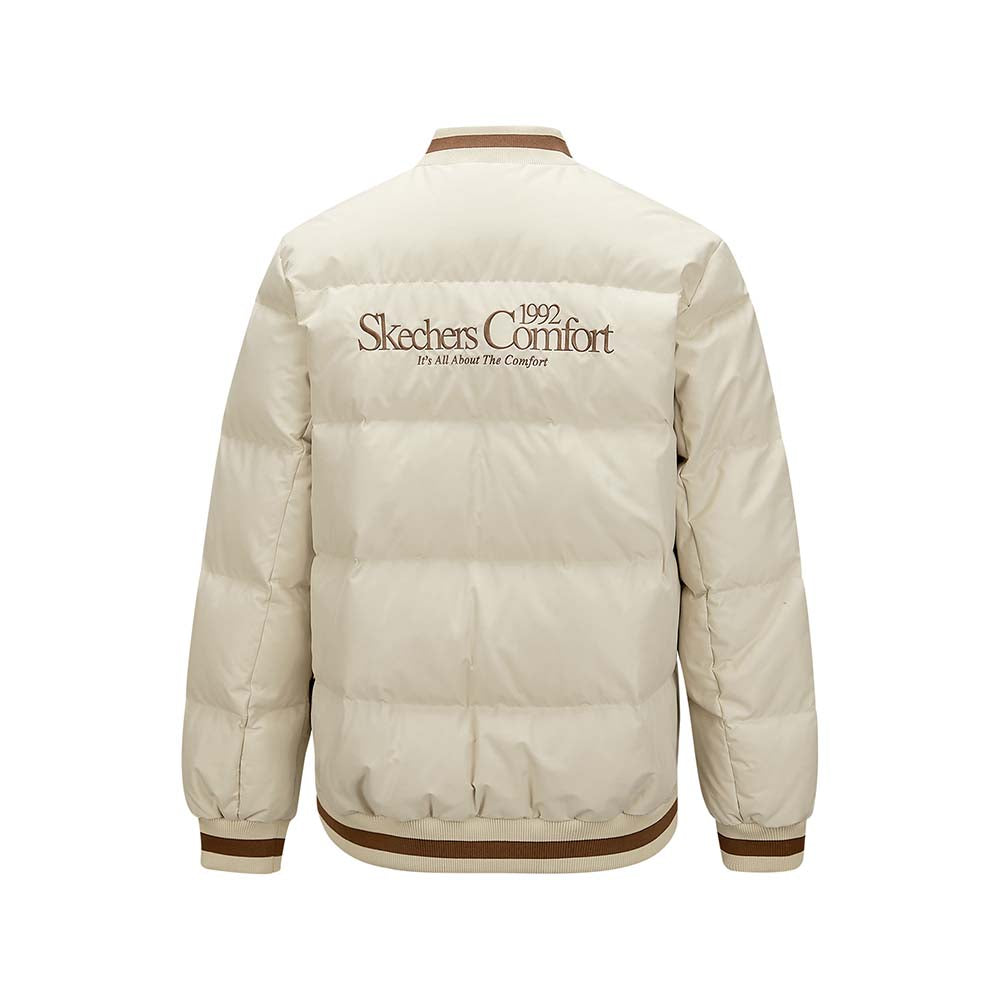 Skechers unisex Sport-Utility Woven Down Jacket in Peyote for lifestyle wear