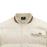 Skechers unisex Sport-Utility Woven Down Jacket in Peyote for lifestyle wear