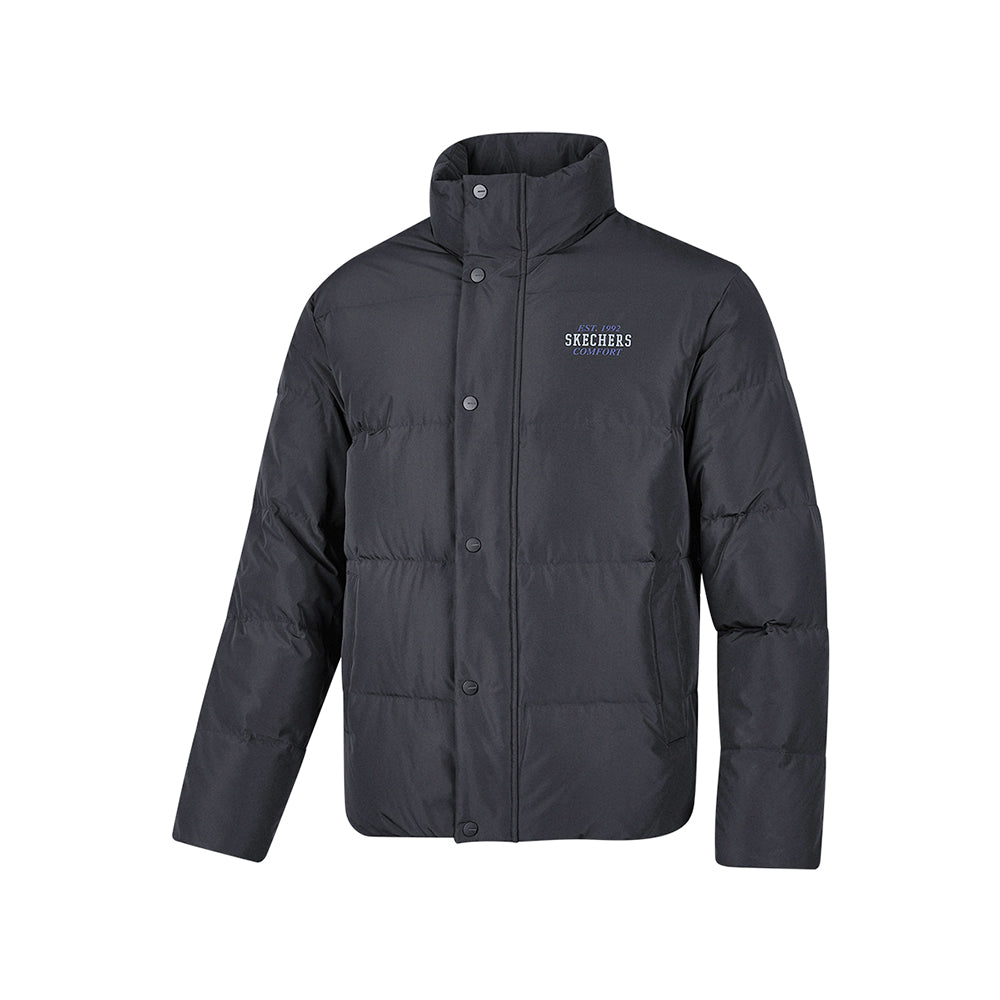 Skechers unisex Sport-Utility Woven Down Jacket in Black Beauty for lifestyle wear