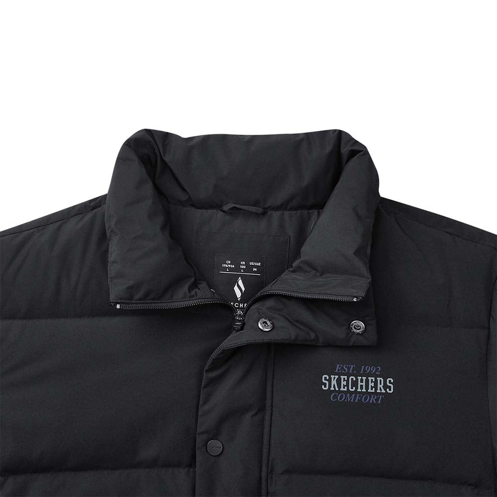 Skechers unisex Sport-Utility Woven Down Jacket in Black Beauty for lifestyle wear