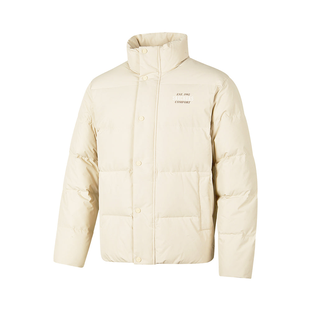 Skechers unisex Sport-Utility Woven Down Jacket in Peyote for lifestyle wear