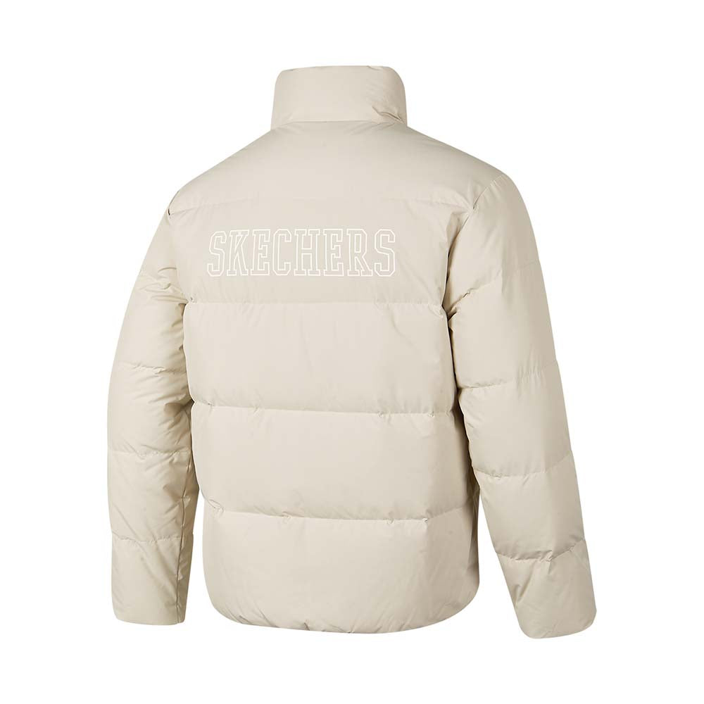 Skechers unisex Sport-Utility Woven Down Jacket in Peyote for lifestyle wear