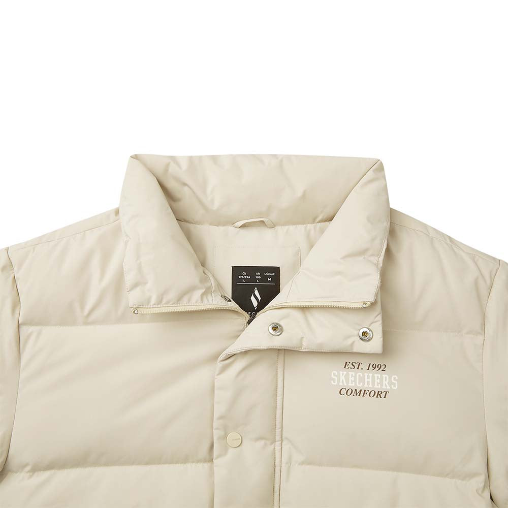 Skechers unisex Sport-Utility Woven Down Jacket in Peyote for lifestyle wear