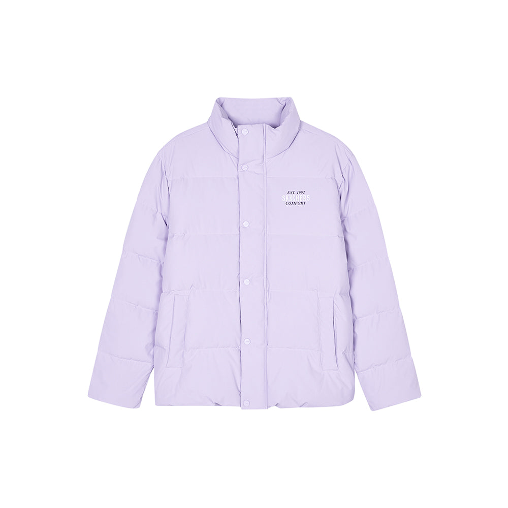 Skechers unisex Sport-Utility Woven Down Jacket in Lavender for lifestyle wear
