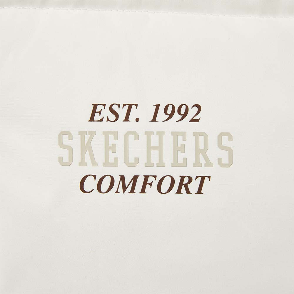 Skechers unisex Sport-Utility Woven Down Jacket in Marshmallow for lifestyle wear