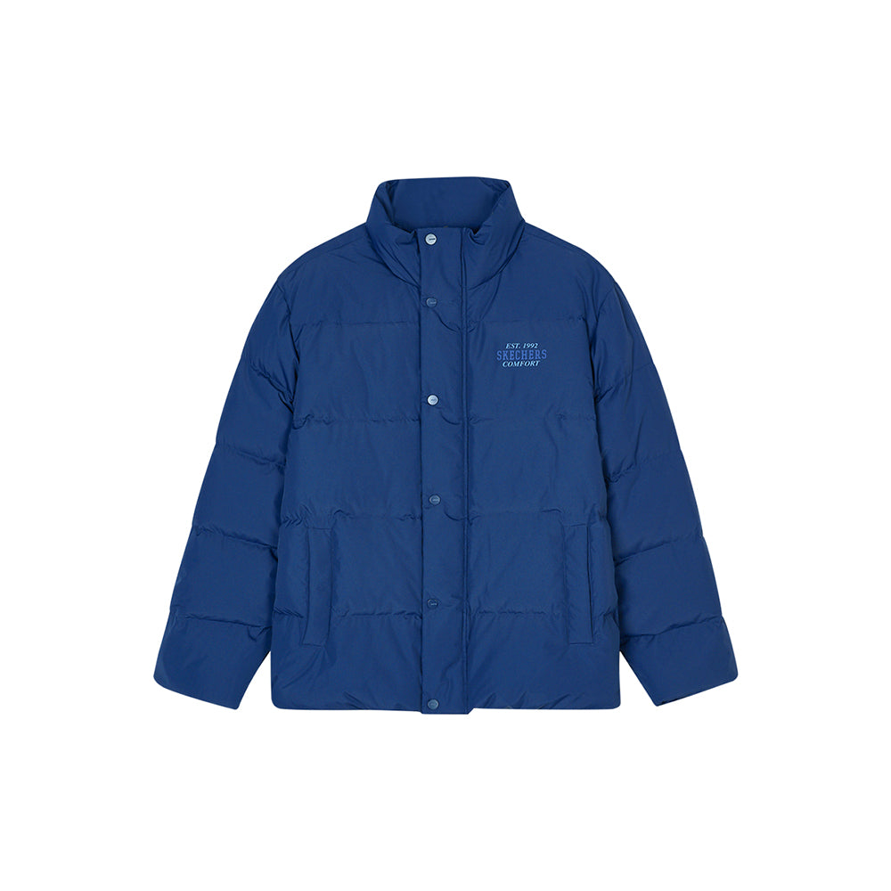 Skechers unisex Sport-Utility Woven Down Jacket in Peacoat for lifestyle wear