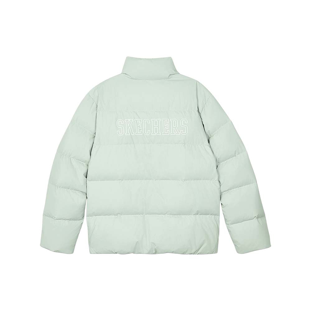 Skechers unisex Sport-Utility Woven Down Jacket in Mercury Green for lifestyle wear