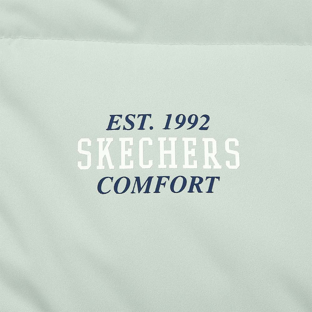 Skechers unisex Sport-Utility Woven Down Jacket in Mercury Green for lifestyle wear