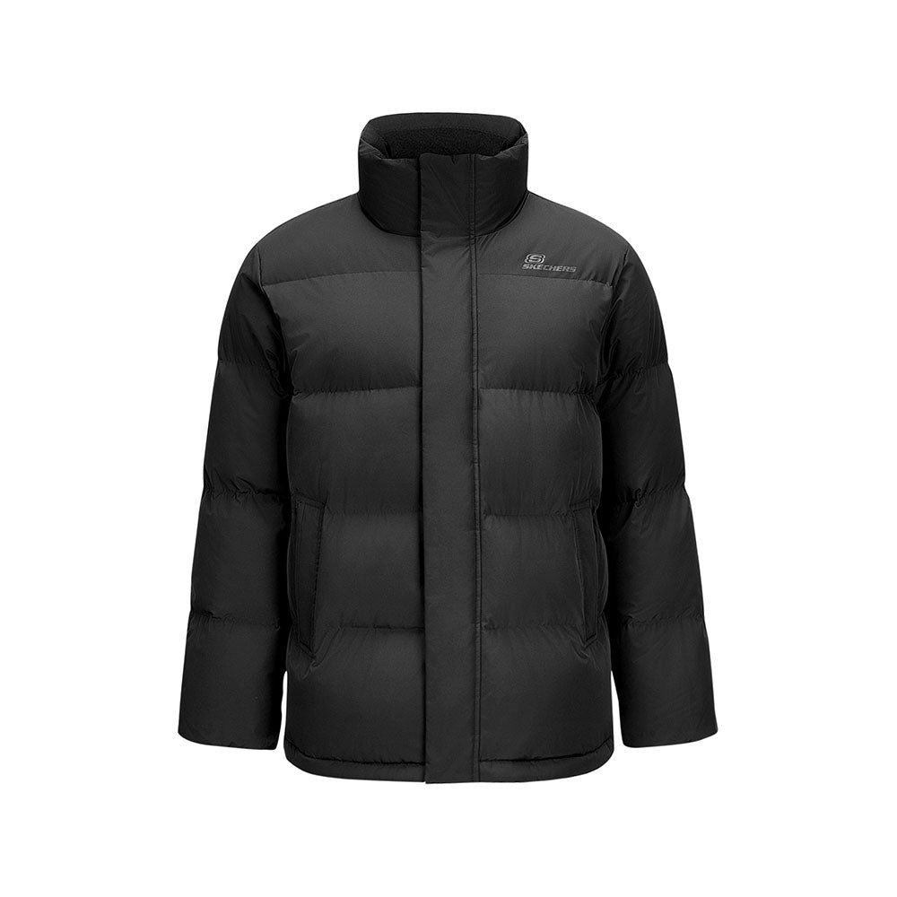 Skechers unisex Sport-Utility Woven Down Jacket in Black Beauty for lifestyle wear