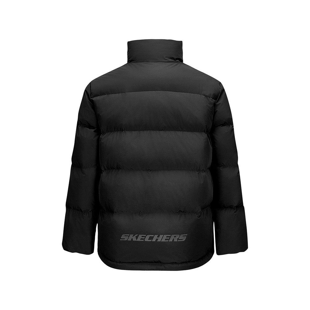 Skechers unisex Sport-Utility Woven Down Jacket in Black Beauty for lifestyle wear
