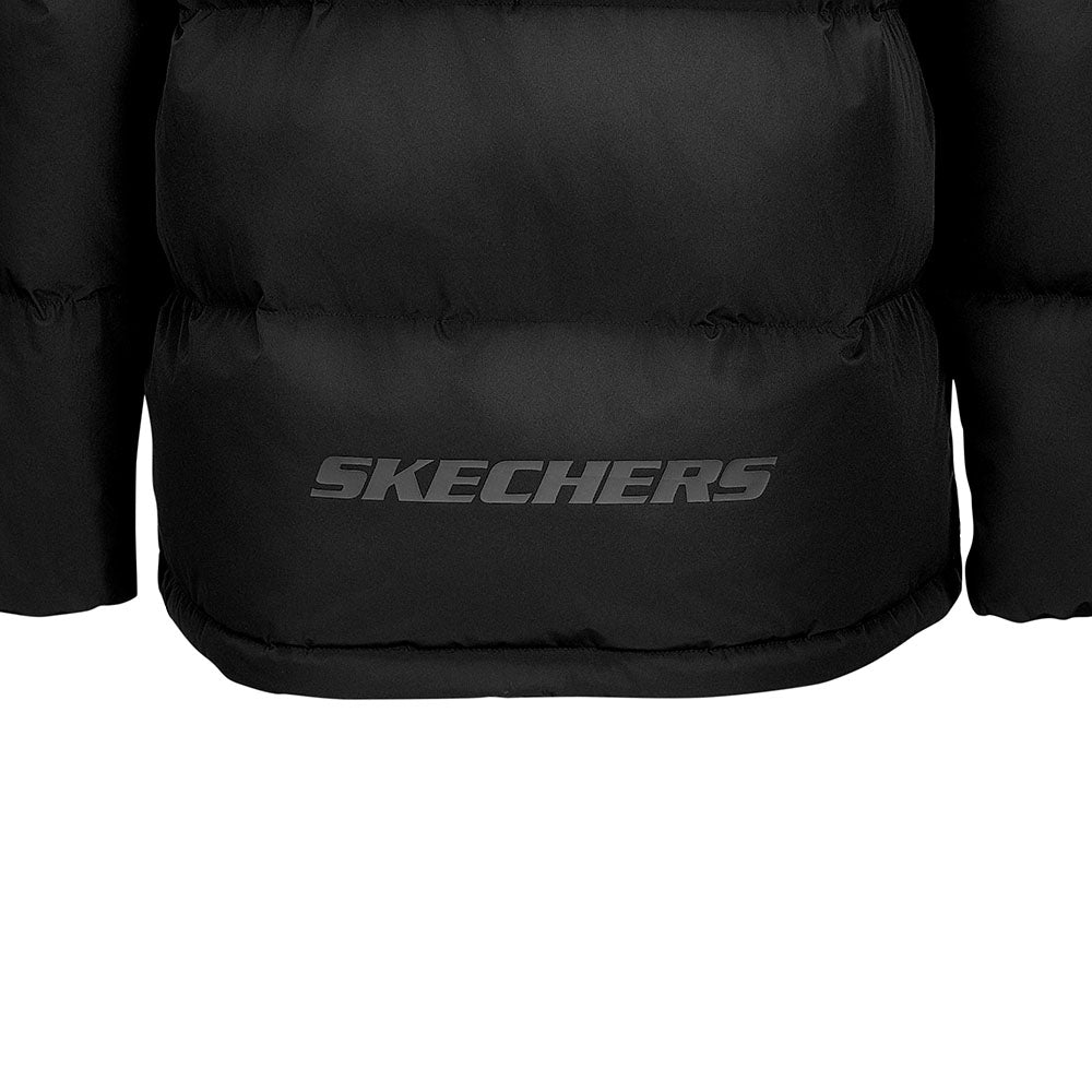 Skechers unisex Sport-Utility Woven Down Jacket in Black Beauty for lifestyle wear
