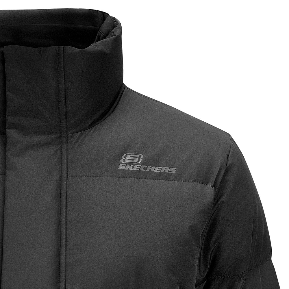 Skechers unisex Sport-Utility Woven Down Jacket in Black Beauty for lifestyle wear